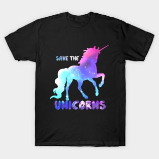 Save the Unicorns - Unicorn Fantasy Design T-Shirt